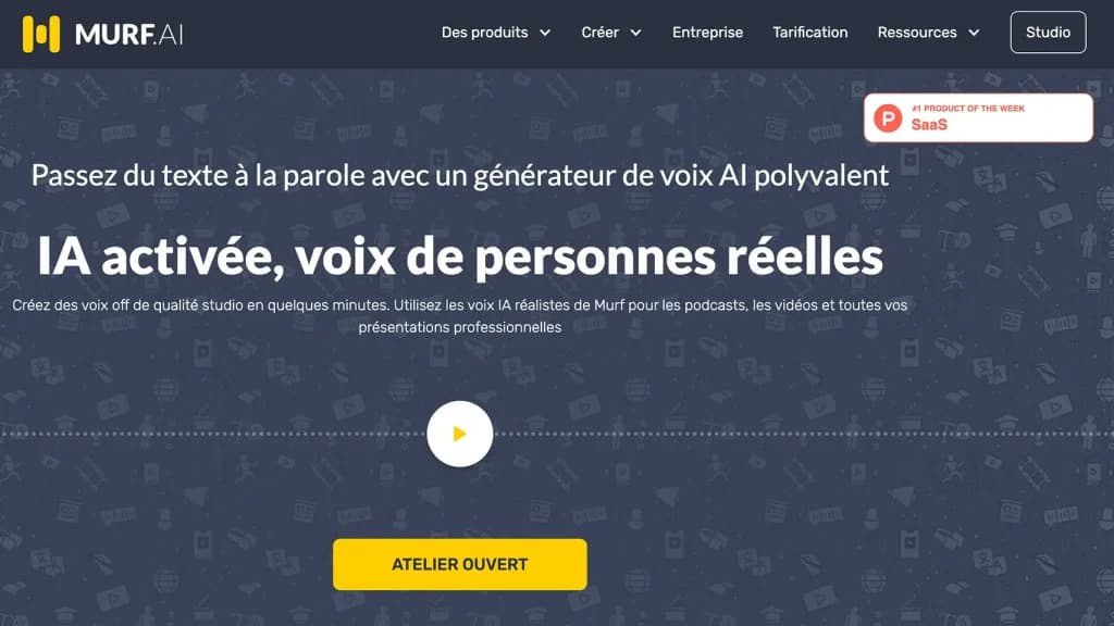 générateur de voix-off murf IA