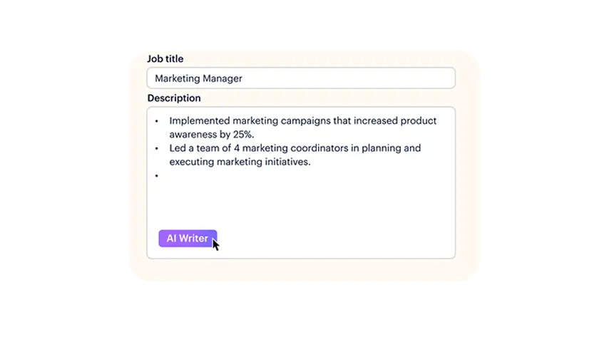 Kickresume - L'ia écrit votre cv