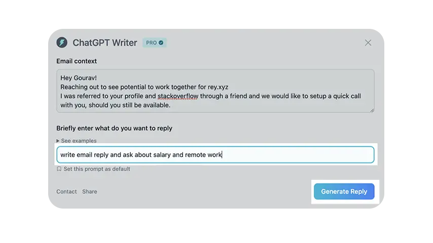 chatGPT Writer - facilité d'utilisation