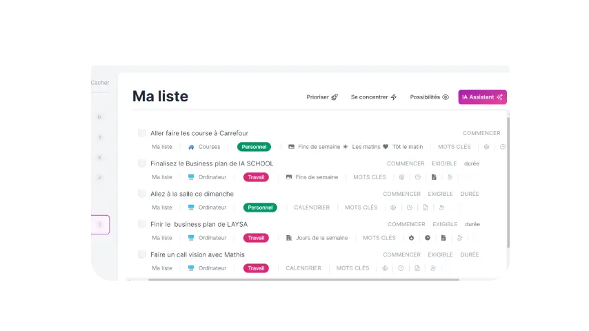 Organisez intelligemment vos tâches quotidiennes
