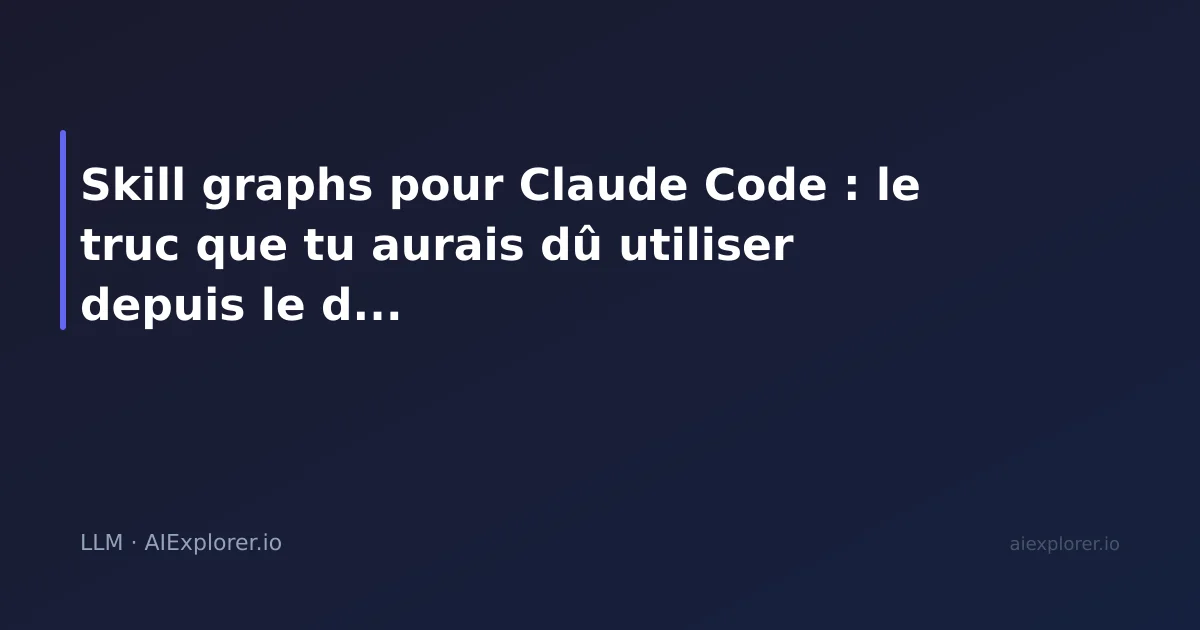 Skill graphs pour Claude Code : le truc que tu aurais dû utiliser depuis le début